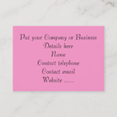 おもしろい美しいサロンヘルススパ 名刺 (裏面)