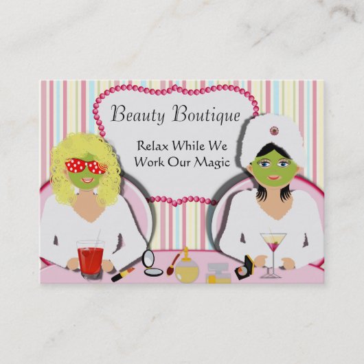 おもしろい美しいサロンヘルススパ 名刺 (正面)