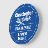 おもしろい美容室壁プラークスタイル大時計 ラージ壁時計 (傾斜)