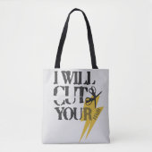 おもしろい美容師グランジドレッサーはさみグレー トートバッグ (正面)