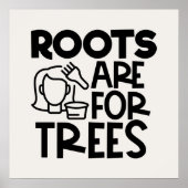 おもしろい美容師ワードアートのルーツ ポスター (正面)