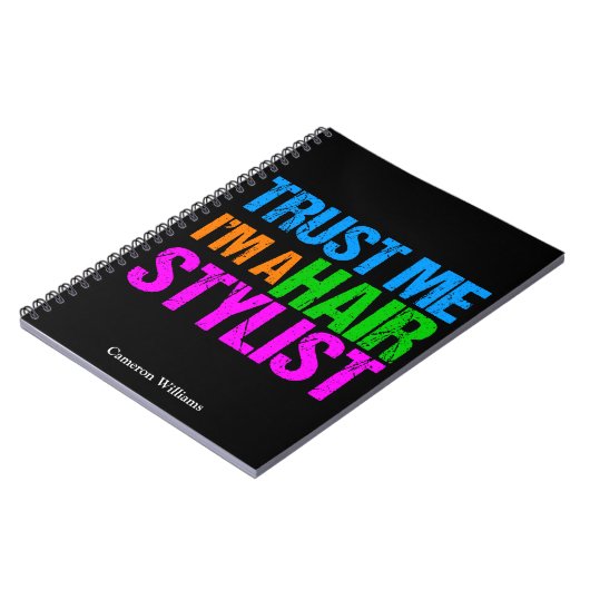 おもしろい美容師信頼する私はヘアスタイリスト ノートブック (左側)