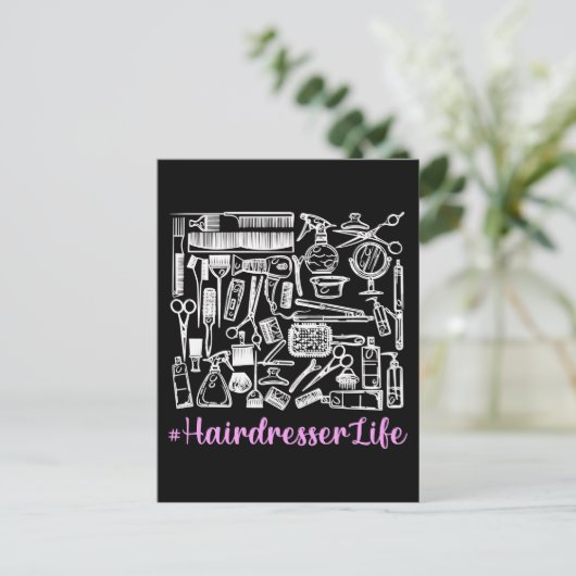 おもしろい美容師装具美容師 ポストカード (スタンド正面)