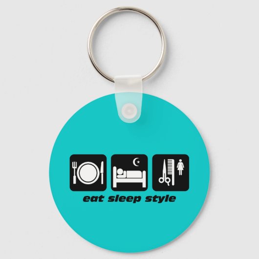 おもしろい美容師 キーホルダー (正面)