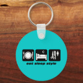 おもしろい美容師 キーホルダー (正面)