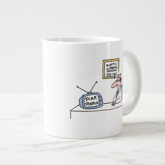 おもしろい美容整形外科マンガのジャンボマグカップ ジャンボコーヒーマグカップ (正面右)