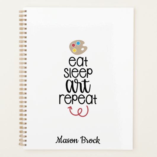 おもしろい美術学生のパーソナライズされた贈り物 プランナー手帳 (正面)