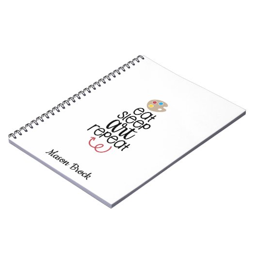 おもしろい美術学生の学校のギフトパーソナライズされたノート ノートブック (左側)