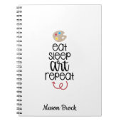 おもしろい美術学生の学校のギフトパーソナライズされたノート ノートブック (正面)