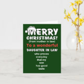 おもしろい義理の娘 カード (黄色い花)