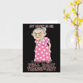 おもしろい老婆、新しい体への移植が必要 サーカ カード (黄色い花)