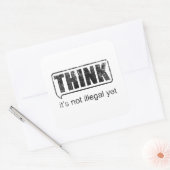 おもしろい考えフレーズは違法ではないステッカー スクエアシール (封筒)