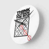 おもしろい考え箱の外 ラウンド壁時計 (傾斜)