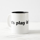 おもしろい耳の引用文のコーヒー・マグによってそれを遊ぼう ツートーンマグカップ (正面左)