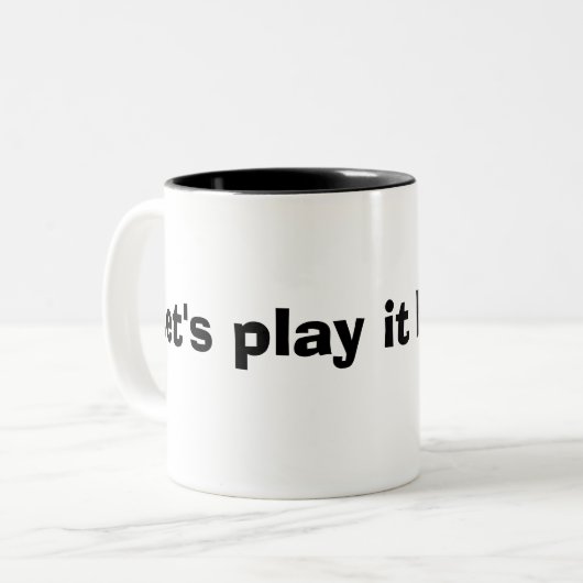 おもしろい耳の引用文のコーヒー・マグによってそれを遊ぼう ツートーンマグカップ (正面左)