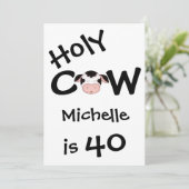 おもしろい聖牛40歳のパーティの招待状 招待状 (スタンド正面)
