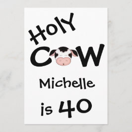 おもしろい聖牛40歳のパーティの招待状 招待状
