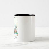 おもしろい聖降誕祭の訪問者の漫画 ツートーンマグカップ (中央)
