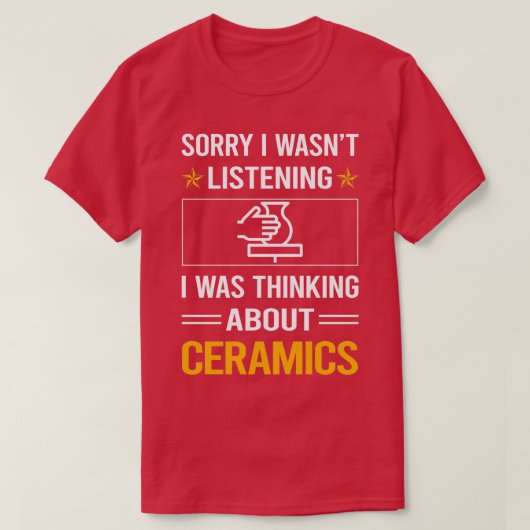 おもしろい聞陶磁器 Tシャツ (デザイン正面)