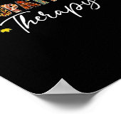 おもしろい職業セラピーパンプキンオータムツリー秋 ポスター (角)