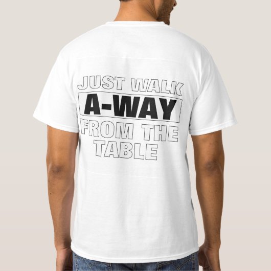 おもしろい脂肪 Tシャツ (裏面)