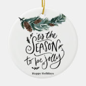 おもしろい脚本すてき4枚の写真 セラミックオーナメント (正面)