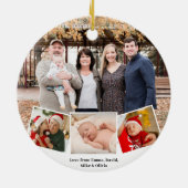 おもしろい脚本すてき4枚の写真 セラミックオーナメント (裏面)