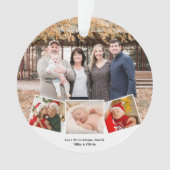 おもしろい脚本の家族の写真が今シーズンすてきだ オーナメント (正面)