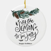 おもしろい脚本4写真シーズンすてき セラミックオーナメント (裏面)