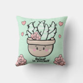 おもしろい自分の中の多肉質BeLeaf勇気付けられる クッション (裏面)