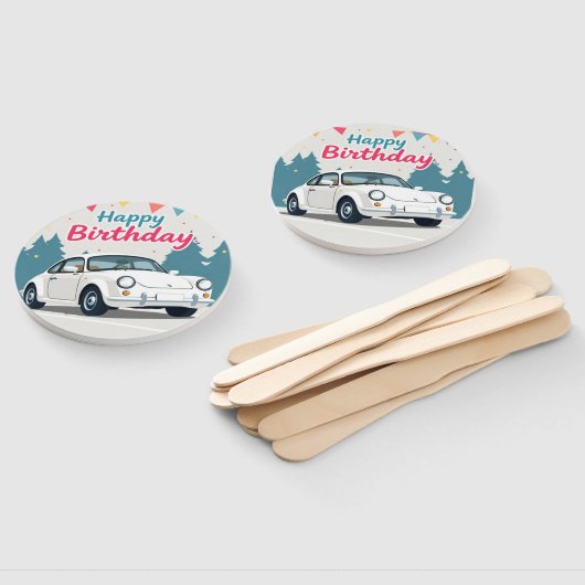 おもしろい自動テーマハッピーバースデー ハンドファン (組立なし)