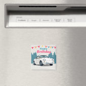 おもしろい自動テーマハッピーバースデー マグネット (インサイチュ (食洗機))