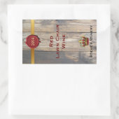 おもしろい自家製ワインボトルラベル 長方形シール (バッグ)