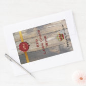 おもしろい自家製ワインボトルラベル 長方形シール (封筒)