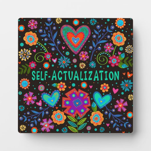 おもしろい自己実現感動的ハートフローラ フォトプラーク (正面)