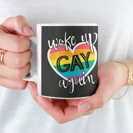 おもしろい自己皮肉lgbtqプライド再びゲイ目覚めた コーヒーマグカップ