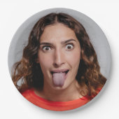 おもしろい自撮り写真アップロード |顔おもしろいパーティー ペーパープレート (正面)