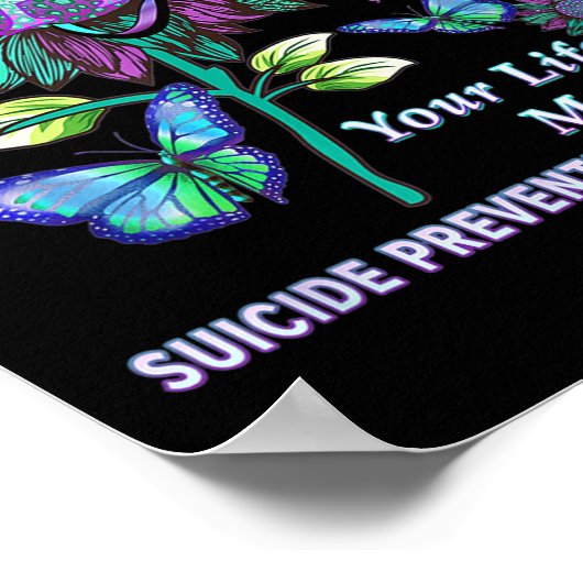 おもしろい自殺防止認識度あなたの人生を維持Ma ポスター (角)
