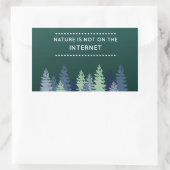 おもしろい自然とインターネット引用文 長方形シール (バッグ)