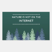 おもしろい自然とインターネット引用文 長方形シール (正面)