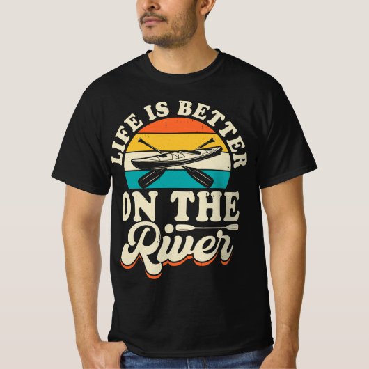 おもしろい自然 | リバーライフ – アウトドアアドベンチャー Tシャツ (正面)