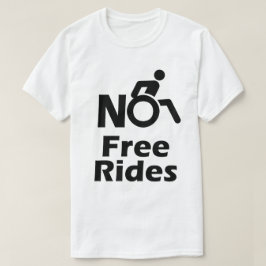 おもしろい自由な車椅子の乗車無し Tシャツ