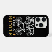 おもしろい自転車バイカーのユーモア iPhoneケース (裏面横)