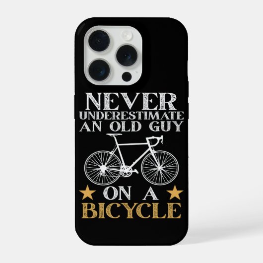おもしろい自転車バイカーのユーモア iPhoneケース (裏面)