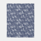 おもしろい自転車 フリースブランケット (正面)