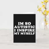 おもしろい自閉症の意識自閉症誇りを持ったの子供の男性W カード (黄色い花)