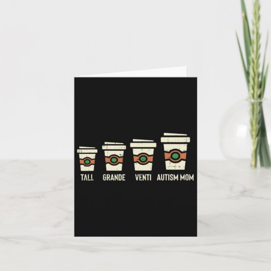 おもしろい自閉症ママコーヒー認識度マザーズ カード (正面)