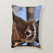 おもしろい舌を出してタヌキ アクセントクッション (裏面(縦))