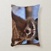 おもしろい舌を出してタヌキ アクセントクッション (正面(垂直))