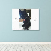 おもしろい舌リモートキャットアートKCスポーツ キャンバスプリント (インサイチュ (ウッドフロア))